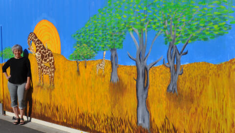 Angled Mural 2 w Marianne